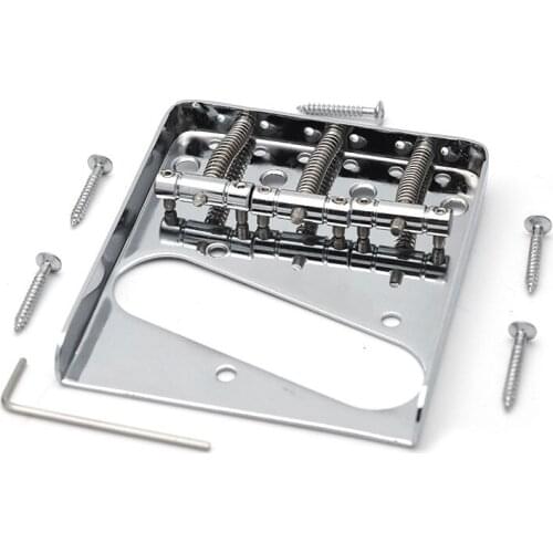 TL Electric Guitar Fixed Bridge Plating 3 Tuning Chord Plate Brass String Code Guitar Humbuckers Replacement Parts Accessories