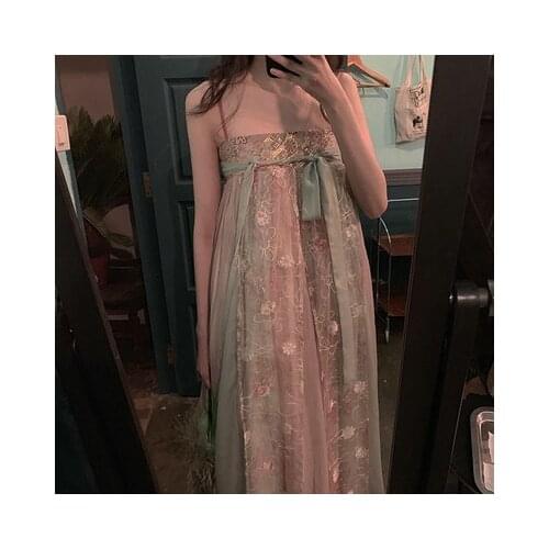 2021 hanfu female chest improved costume chinese style chinese elements koi fish embroidery daily elegant japanese clothes