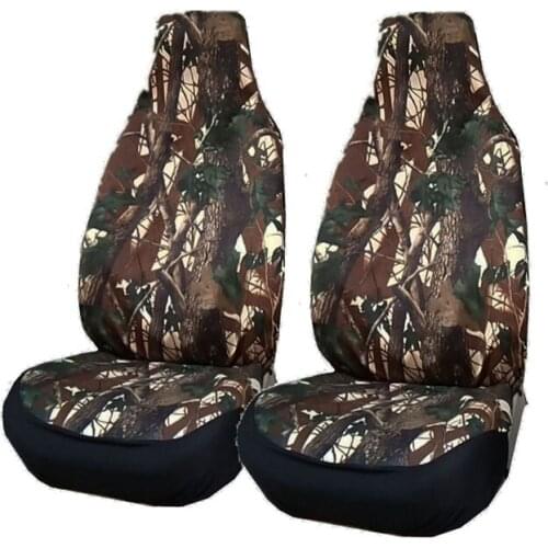 2pc front car Seat Covers Universal Automotive Camo Tactics front cover for Jeep SUV Pickup Offroad Medium large car styling
