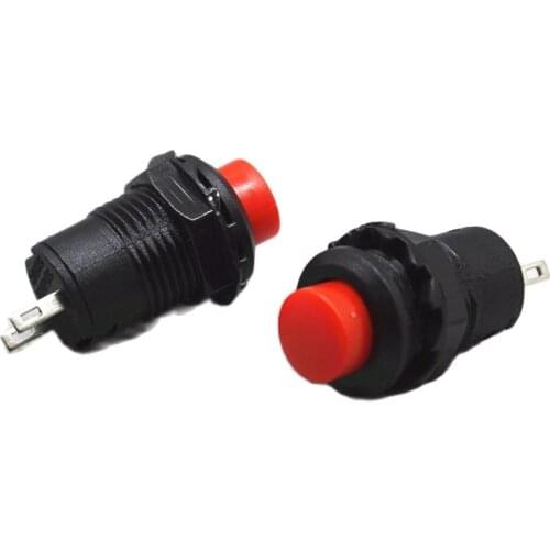 50PCS/LOT Red Or Green Color 12MM Self locking Push Button Switch DS-428/425A