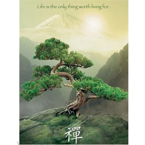 Diamond Painting Pine Tree Scenery Mosaic Natural Landscape Cross Stitch Embroidery Mountain Living Rooom Home Wall Decoration