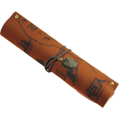 Anime Cosmetic Cases Cartoon Pencil Case Attack On Titan Stationery Cosplay Pouch Pen Holder Anime Cosplay pencile Case Bag