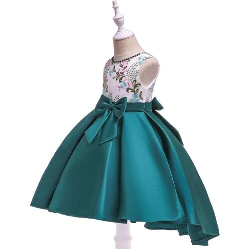 Baby Girls Flower Striped Dress For Girls Unicorn Wedding Party Dresses Kids Princess Christmas Dress Children Girls Clothing