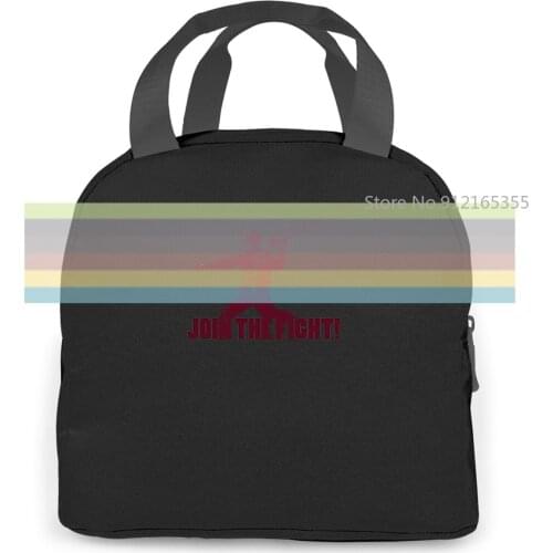 Fly Fishinger Join The Fight Premium Black Hight women men Portable insulated lunch bag adult