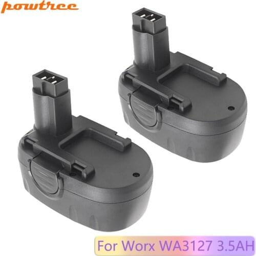 Powtree 18V 3500mAh NI-MH Replacement Battery for WORX WA3127 WA3152 WG150 WG152 WG250 WG153