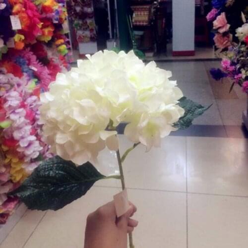 Dia of 22cm Flower Head 80cm 31.5"Long Artificial Silk Flowers Single Hydrangeas Craft Ornament for Wedding Home Party Decoratio