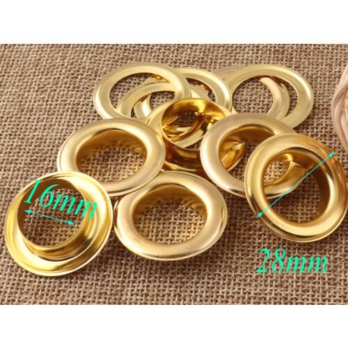 50 PCS Metal Large Gold Eyelets Grommets With Washers Eyelets for Tags,Eyelets Tunnels CanvaS bag Eyelets