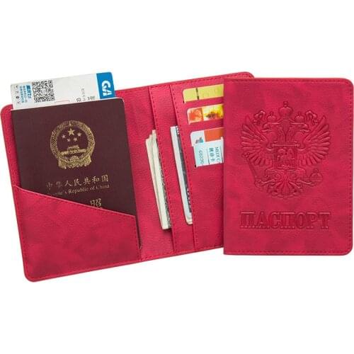 Rfid Blocking Russia Passport Cover Multifunction Card Wallet Passport Case Holder for Russian Girls Men Travel Bag for Document