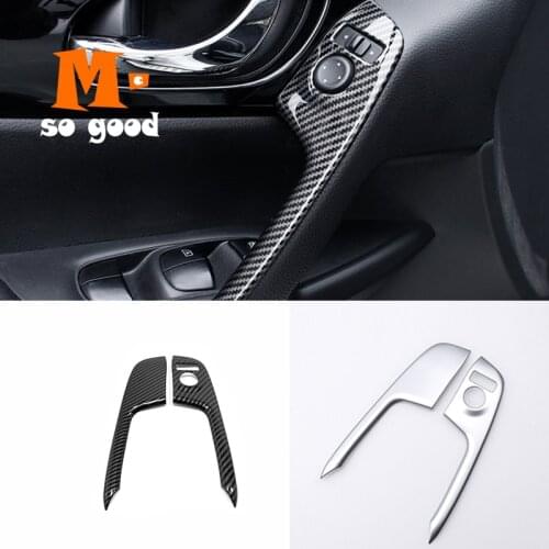 For Nissan Qashqai J11 Car Front Door Window Armrest Handle Cover Trim 2015-2019 2020 Accessories 2pcs ABS Carbon fiber/Matte