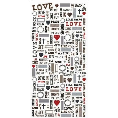 WATER TRANSFER DECAL NAIL ART NAIL STICKER FULL COVER LACE ALPHABET YE211-213