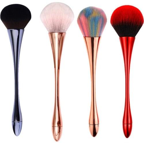 Pro Goblet Blush Loose Powder Brush Dust Remove Cleaning Beauty Makeup Tool