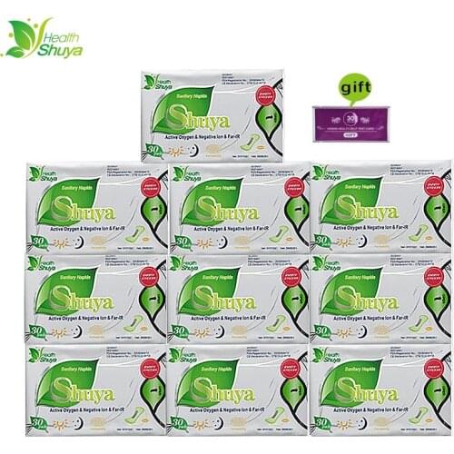 10Packs Shuya Anion Santitary Napkin Women Menstrual Pads Panty Liners for Daily Use Health Care pads daily Sanitary Towel