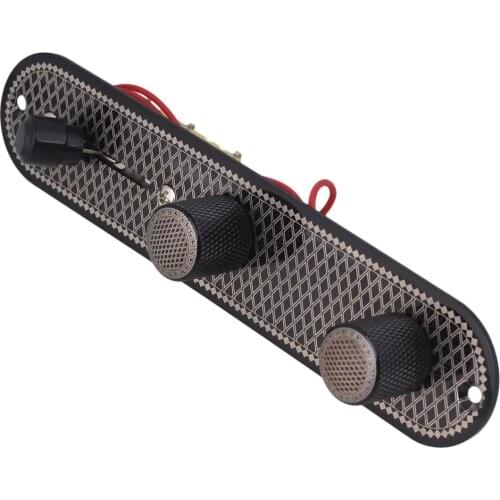 Rhombus Pattern 3-Way Switch Wired Loaded Control Plate Guitar Parts