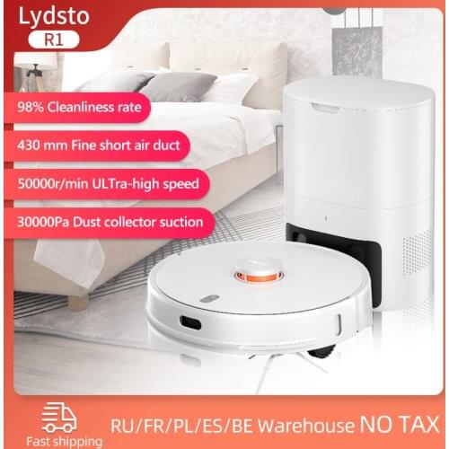 Lydsto R1 Vacuum Cleaner Robot Auto Emptying Dust Integrated Robot 2700pa Low Noise APP Control Sweep Mop Planed LDS Smart Home