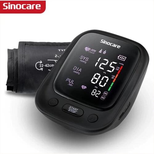 Sinocare sphygmomanometer Arm Blood pressure monitor Professional Digital Blood pressure monitor Adjustable Cuff 2-Users Mode