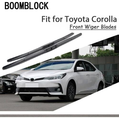 BOOMBLOCK 2PCS High Quality Front Windshield Wiper Blades For 2001-2013 Toyota Corolla Accessories