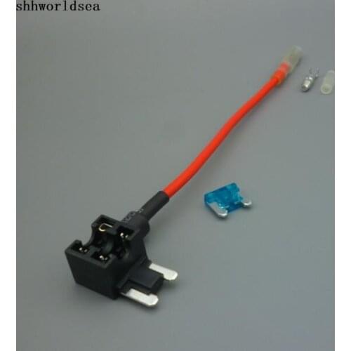 Shhworldsea 100PCS- NEW (ACN)Auto Car Add a Circuit ATM TAP Low Profile Blade Fuse Holder micro mini fuse