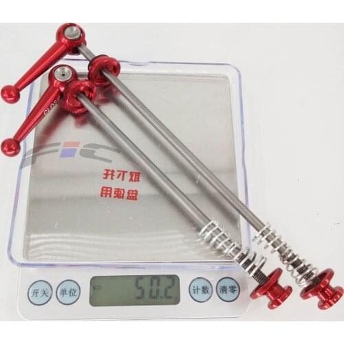 FIC 50g ultralight Titanium Skewers Ti Axis QR MTB Road bike wheel Quick Release Front 100 Rear 130/135mm Wheel Hub CNC Skewers