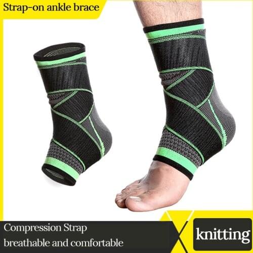 Sport Ankle Braces 2 PCS Protective Nylon Knitted Breathable Pressurized Elastic Bandage Ankle Fixing Supporter Strap Orthosis