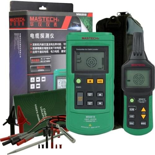 Mastech MS6818 LAN Network Cable Tester Phone Telephone Wire Tracker Pipe Locaor Detector for Cat5 Cat5E Cat6 Cat6E RJ45 RJ11