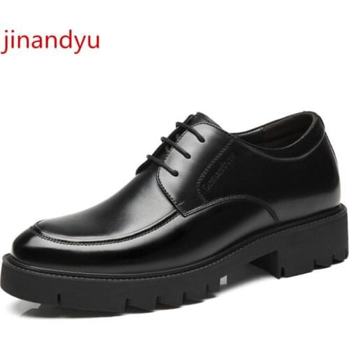 Men Heels 8/10cm Formal Dresses Genuine Leather Shoes for Men Classic Casual Business Shoes Men Oxford Leather Mens Office Shoe