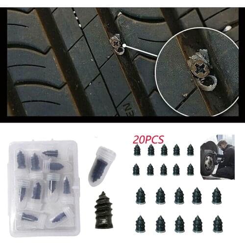 20pcs Car Motorcycle Vacuum Tyre Repair Nail Tubeless Tyre Repair Rubber Nails Perfect Sealing Effect