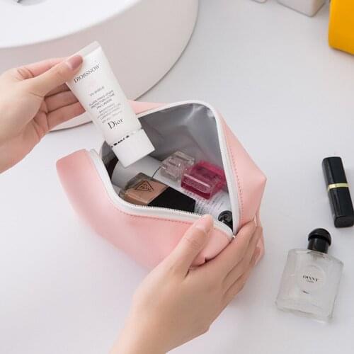 Womens travel cosmetic bag waterproof pu cosmetic storage bag Ladies cosmetic bag portable toiletries storage bag storage box