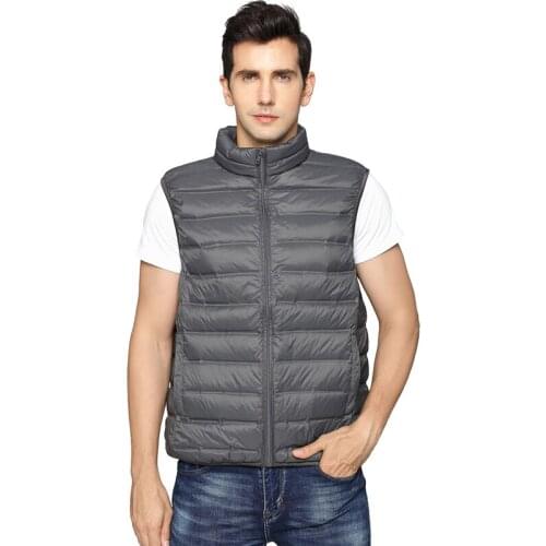 NEW Designed Man Duck Down Vest Ultra Light Jackets Seamless Vest Men Sleeveless Outerwear Autumn Winter Waterproof Coat