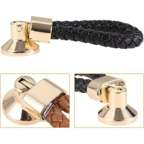 1pc Leather handle furniture Knobs 80mm door belt pull handle for drawer handbags suitcase luggage