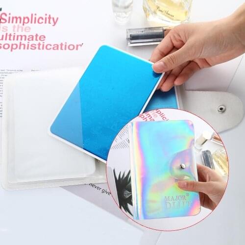 16 Slots Major Dijit Stamping Plate Holder Case Rectangular Nail Art Stamp Template With White Pad Organizer