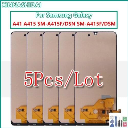 5 Pcs LCD Display For SAMSUNG Galaxy A41 2020 A415 SM-A415F/DSN SM-A415F/DSM LCD Display Touch Screen Digitizer Assembly