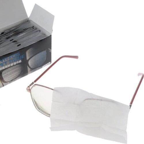 50Pcs Anti-Fog Wipes for Glasses Pre-moistened Antifog Lens Wipe Individually Wrapped Disposable Defogger Eyeglass Wipes
