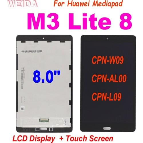 AAA+ 8.0" For Huawei Mediapad M3 Lite 8.0 LCD Display Touch Screen Digitizer Assembly For Mediapad M3Lite 8 CPN-W09 CPN-AL00 LCD