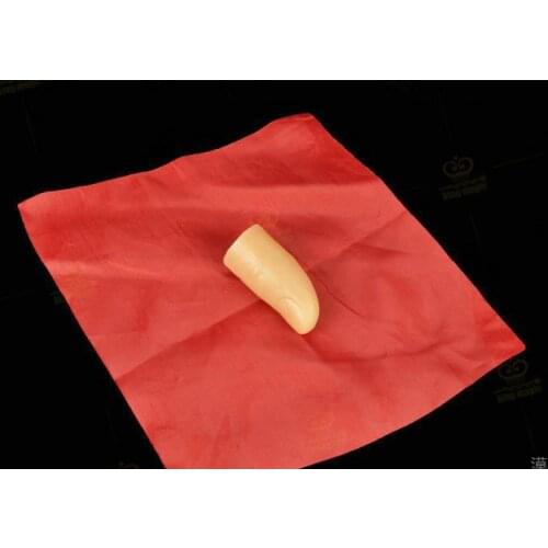 Free shipping! 10pcs/lot Silk Vanishing Magic Vanishing Kit - Thumb Tips With Free Red Silk,stage magic,illusions,Gimmick,toys