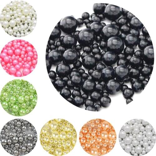 4/5/6/8/10mm Optional Non-Porous Color ABS Imitation Pearl Bulk Garden Beads DIY Jewelry Decorative Beads round