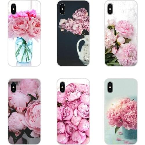 For Samsung Galaxy J1 J2 J3 J4 J5 J6 J7 J8 Plus 2018 Prime 2015 2016 2017 Flower Pink Peonies Peony Accessories Phone Case Cover