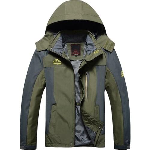 Mens Windbreaker Waterproof Jacket Spring Autumn Outdoor Breathable Coat Plus Size 8XL Climbing Fishing Tourism Hiking Jackets