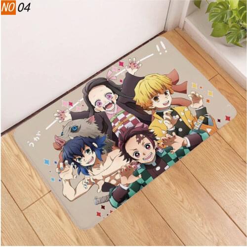 NEW Demon Slayer: Kimetsu No Yaiba Kamado Tanjirou Agatsuma Zenitsu Rengoku Kyoujurou Non-slip mat Carpet toys Gift 60CM