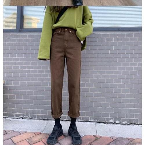 New High Waist Ripped Jeans Womens hip hop Loose Jeans 5XL Women Pants Vintage Female Torn Trousers Streetwear