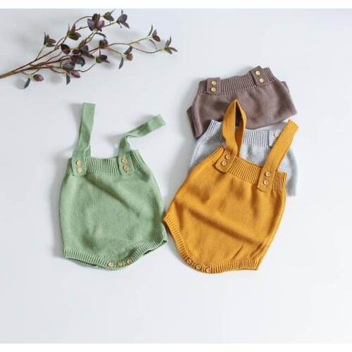 HITOMAGIC Newborn Baby Girl Clothes Girls Bodysuit Baby Summer Clothes Boys Kids Clothing Jumpsuit Knitting Overalls Rompers