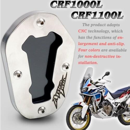 Motor Kickstand Foot Side Extension Pad Enlarge Stand For Honda CRF1100L Adventure Sports CRF1000L CRF 1000L 1100L Africa Twin