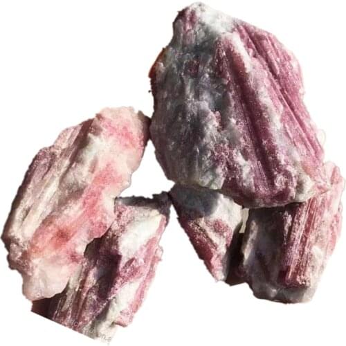 200-500g pink rough tourmaline mineral specimens natural plum blossom tourmaline healing crystal stone