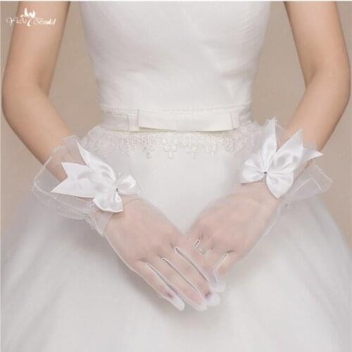 RSG20 Five Fingers Wedding Accessories Short Braut Handschuhe