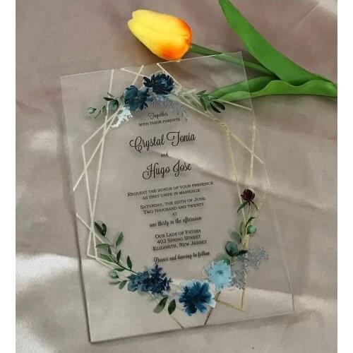 Make Your Own Acrylic Wedding Invitationswith Pocket Envelopes,Custom Acrylic Invitation,Acrylic Decoration,Printed Photo Invite