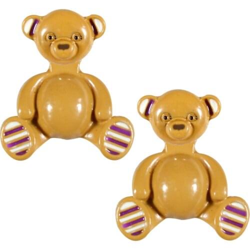 Cute Little Bear Ear Stud Earrings for Girls Kids Fashion Cartoon Women Lovely Sweet Animal Earrings Jewelry Accessories Gift