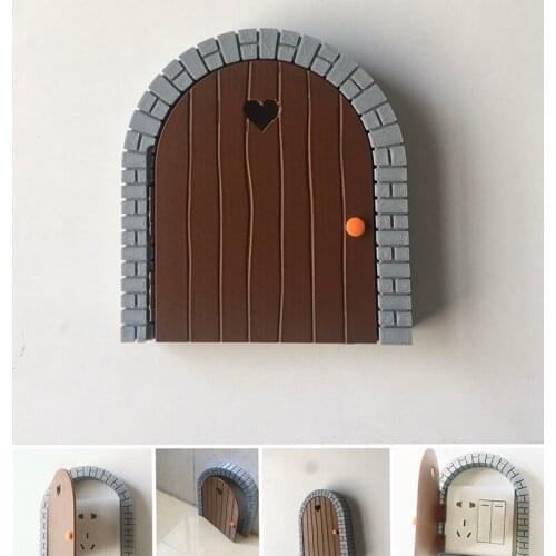 Switch Socket Hidden Decorative Stickers Nail-free Wall Decor Cartoon Door Bathroom Socket Waterproof Cover Home Decoration