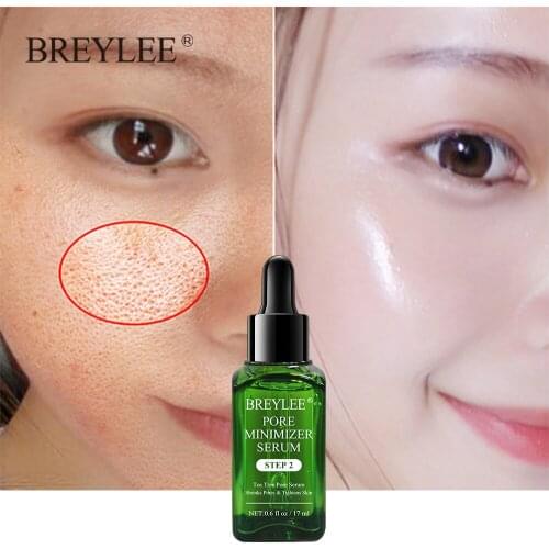 BREYLEE Pore Refining Serum Shrink Pores Tightens Skin Care Essence Moisturizing Whitening Anti-aging Oil Control Facial Essence
