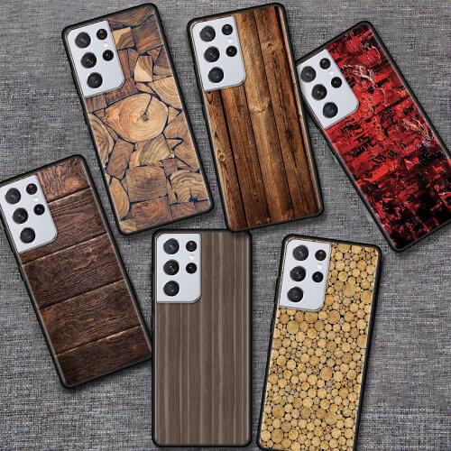 Texture Wood Case for Samsung Galaxy S20 FE S21 UItra S10 Plus Note 20 UItra S10 10 S9 Plus S8 9 Lite Cover Capa