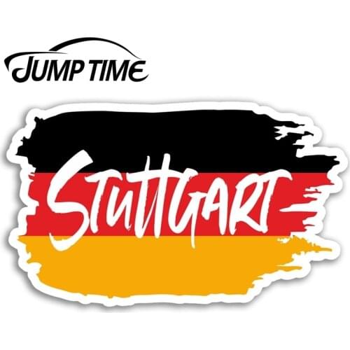 Jump Time for Stuttgart Germany Vinyl Stickers Flag Sticker Laptop Luggage Decal Car Styling Motor Helmet Decor Car Accessories