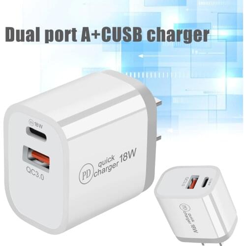 18W PD USB Type C Charger QC 3.0 LED Fast Phone Charge For iPhone 12 11 X Xs Xr 6 7 8 AirPods iPad Huawei Xiaomi LG Samsung